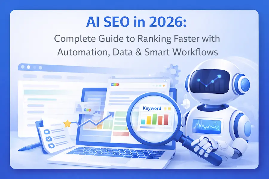 AI SEO in 2026: Complete Guide to Ranking Faster with Automation, Data & Smart Workflows