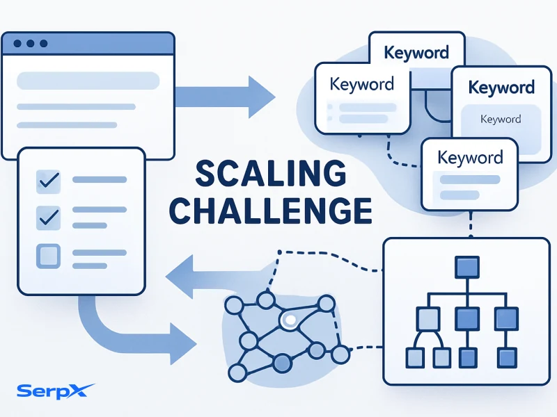 Automated keyword clustering for large-scale websites: A practical guide visual guide by SerpX