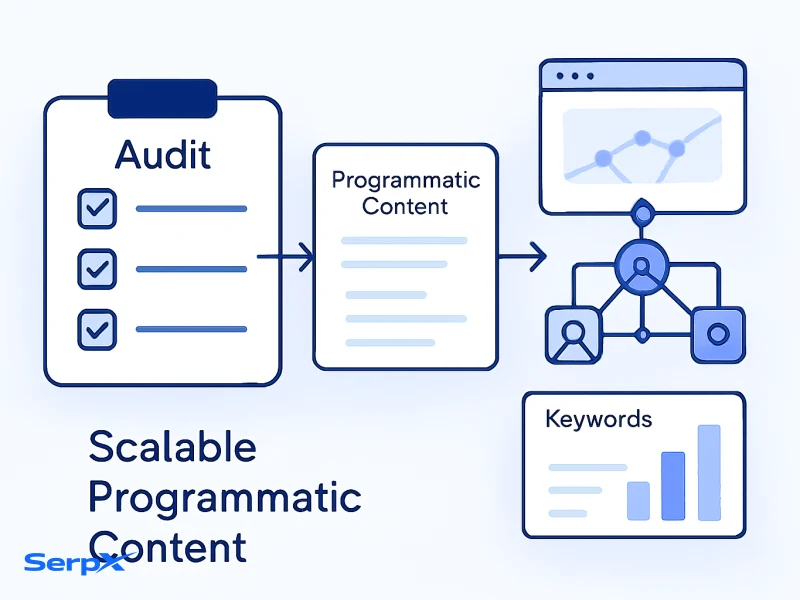 Best AI SEO Agents for Programmatic Content visual guide by SerpX