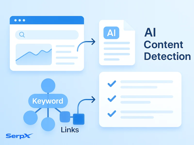 How to pass AI content detection in Google Search: practical guide visual guide by SerpX